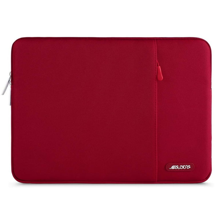 MOSISO Laptop Sleeve Bag 13 13.3 Inch for MacBook Pro MacBook Air Water Repellent Polyester Notebook Protective Case Cover with Pocket Red