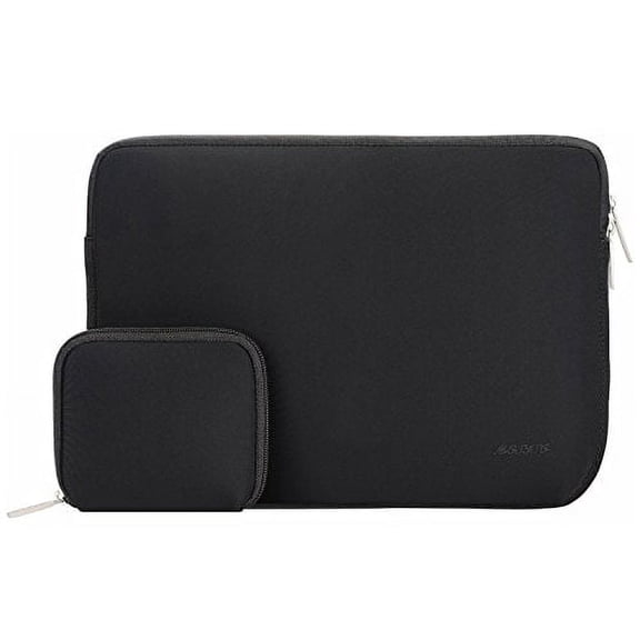 MOSISO Laptop Sleeve Compatible with MacBook Pro 16 inch M3 A2991 M2 A2780 M1 A2485 A2141/Pro Retina 15 A1398, inch Notebook Computer, Neoprene Bag with Small Case, Black 16 inch Black