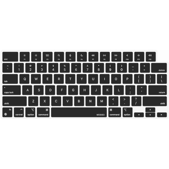 MOSISO Mac Keyboard Protector Keyboard Cover Skin Compatible with MacBook Air 13.6 inch M2 M3 / Air 15 inch M2 M3 / Pro 14 inch M1 M2 M3 M4 / Pro 16 inch M1 M2 M3 M4