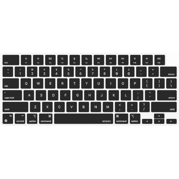 MOSISO Mac Keyboard Protector Keyboard Cover Skin Compatible with MacBook Air 13.6 inch M2 M3 / Air 15 inch M2 M3 / Pro 14 inch M1 M2 M3 M4 / Pro 16 inch M1 M2 M3 M4