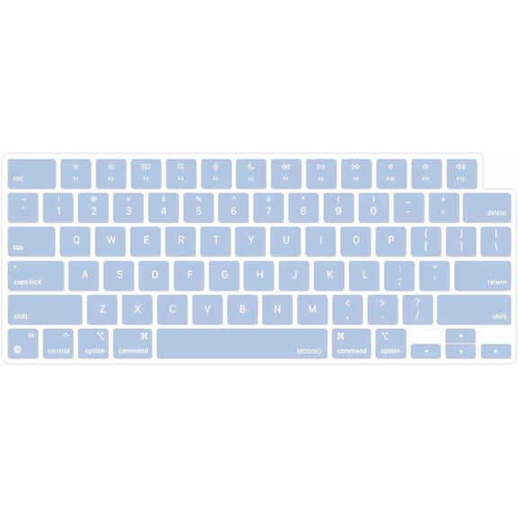 MOSISO Mac Keyboard Protector Keyboard Cover Skin Compatible with MacBook Air 13.6 inch M2 M3 / Air 15 inch M2 M3 / Pro 14 inch M1 M2 M3 M4 / Pro 16 inch M1 M2 M3 M4