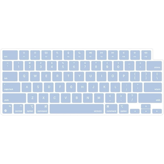 MOSISO Mac Keyboard Protector Keyboard Cover Skin Compatible with MacBook Air 15 inch M3 A3114 M2 A2941/Air 13.6 A3113 A2681/Pro 14/16 M4 M3 M2 M1