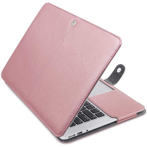 MOSISO MacBook Air 13" Case A1369 A1466 (2010-2017), PU Leather Sleeve with Stand