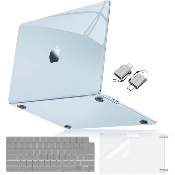 MOSISO MacBook Air 15 inch Case for 2025 2024 2023 M4 M3 M2, Hard Shell with Keyboard Cover, Screen Protector, USB-C Accessory