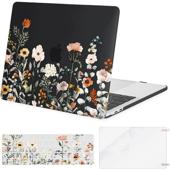 MOSISO MacBook Pro 13 inch Case Compatible with 2025, 2024, 20223-2016 M2 M1 A2338 A2251 A2289 A2159 A1989 A1708 A1706, Plastic Garden Flowers Hard Case&Keyboard Cover&Screen Protector