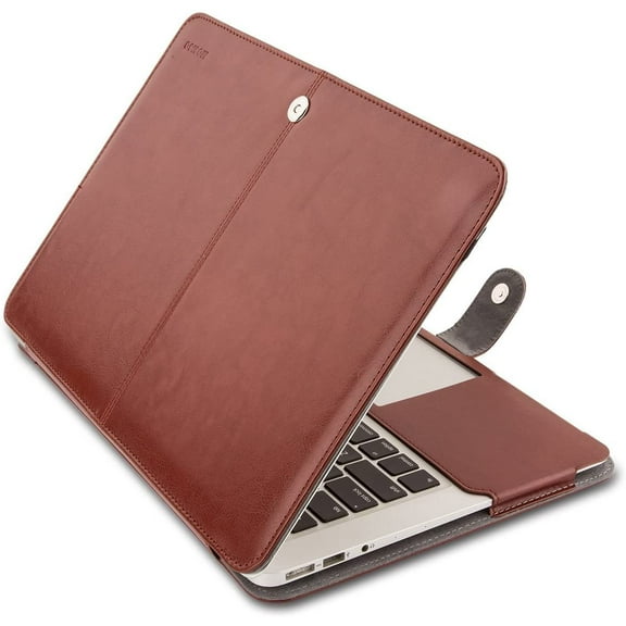 MOSISO PU Leather Case Compatible with MacBook 12 inch Case A1534 with Retina Display 2017 2016 2015 Release, Portfolio Protective Stand Cover Sleeve