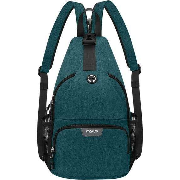 MOSISO Sling Backpack Travel Hiking Daypack, Crossbody Convertible Sling Bag with Front Pocket One Shoulder Chest Bag