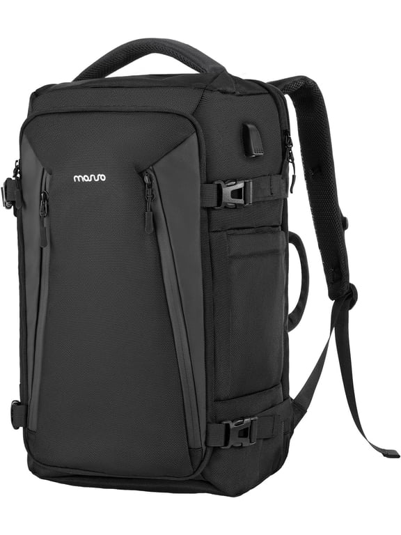 Travel Backpack, 40L TSA Friendly Airplane Approved Carry on Daypack with USB Charging Port, Full Open 17-17.3 inch Laptop Bag Personal Item Travel Bag for College Work Business