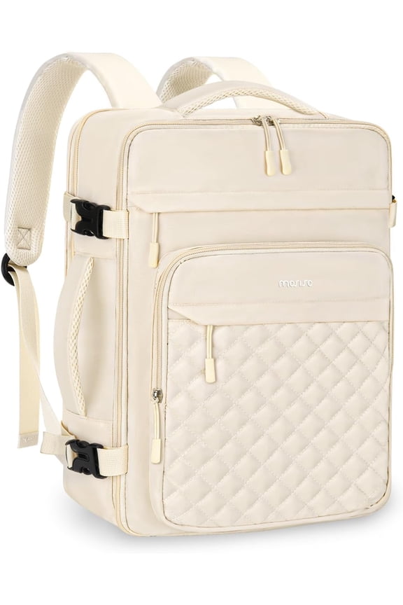 Travel Backpack for Women Men, 15-15.6 inch Rhombus Quilted Laptop Backpack Flight Approved with Packing Cubes, 16 inch Carry on Daypack with USB Port for College Work Business