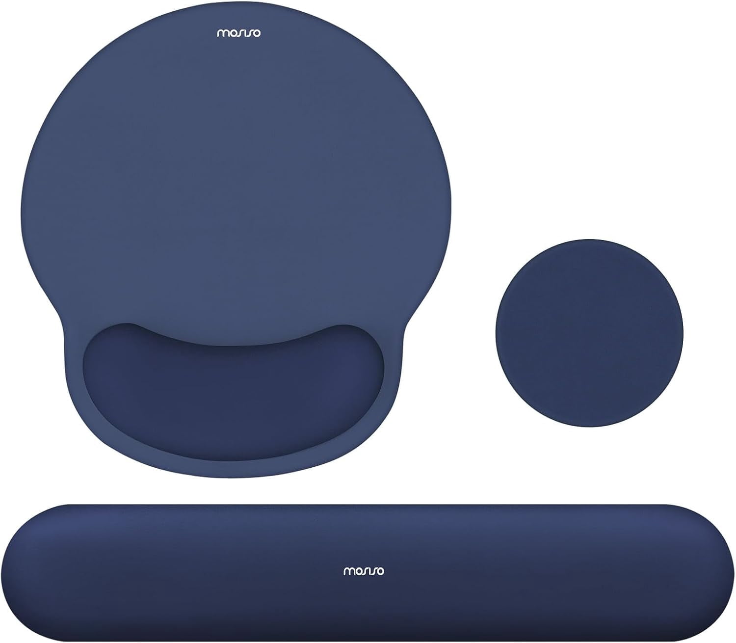 Mouse Lining MOSISO Wrist Rest Support for Mouse Pad&Keyboard Set, Circle Curved ...