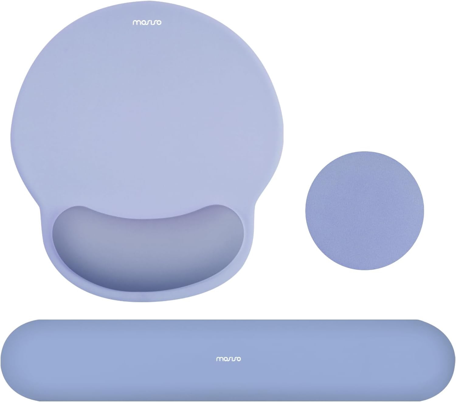 Mouse Lining MOSISO Wrist Rest Support for Mouse Pad&Keyboard Set, Circle Curved ...