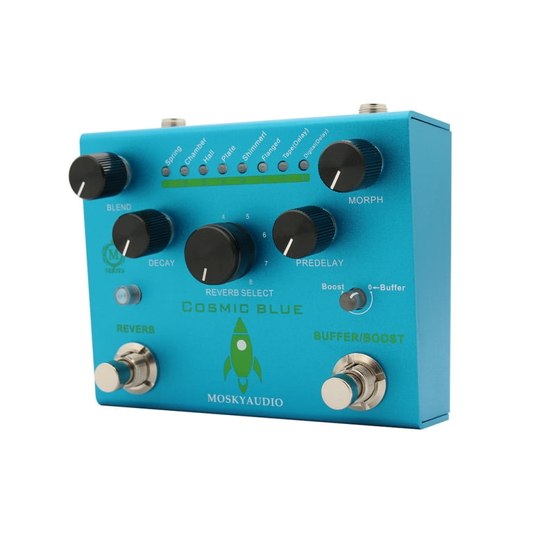 MOSKYAudio Reverb Pedal with 8-Mode Selection - COSMIC BLUE
