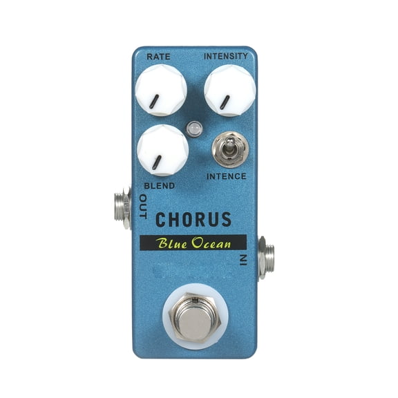MOSKYaudio Blue Ocean Chorus Guitar Effect Pedal True Bypass Rate Blend Intensity Intence Controls