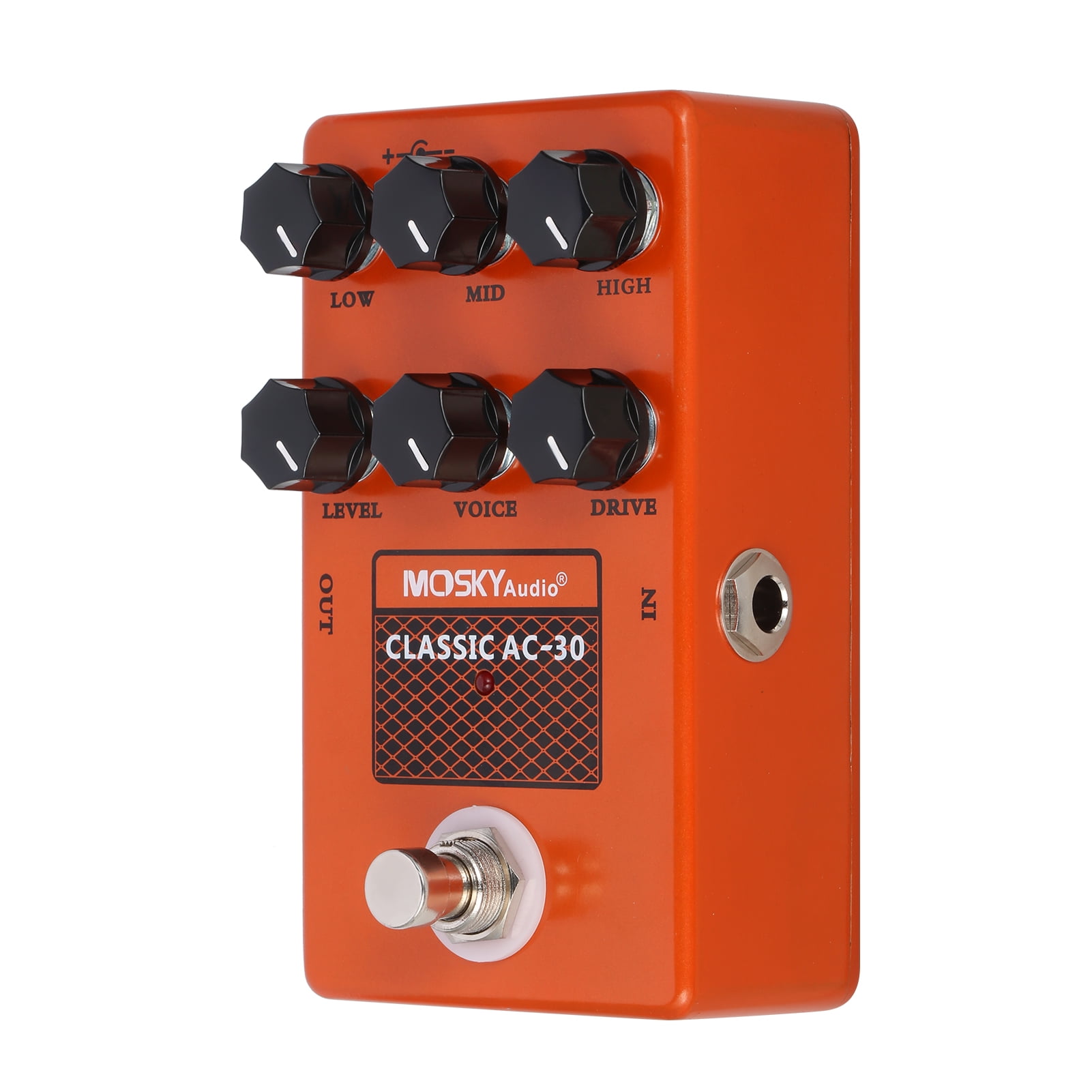 MOSKYaudio Guitar Simulator Speaker Emulator Guitar Effect Pedal with Level/Low/High/Mid