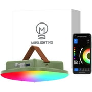 MOSLIGHTING Camping Lantern Rechargeable, LED Smart Light Bluetooth Control by Tuya APP, Music Sync RGB LED Camping Lights, 16500mAh Outdoor Light with Magnet Base, 16 Million DIY Colors Tent Lights