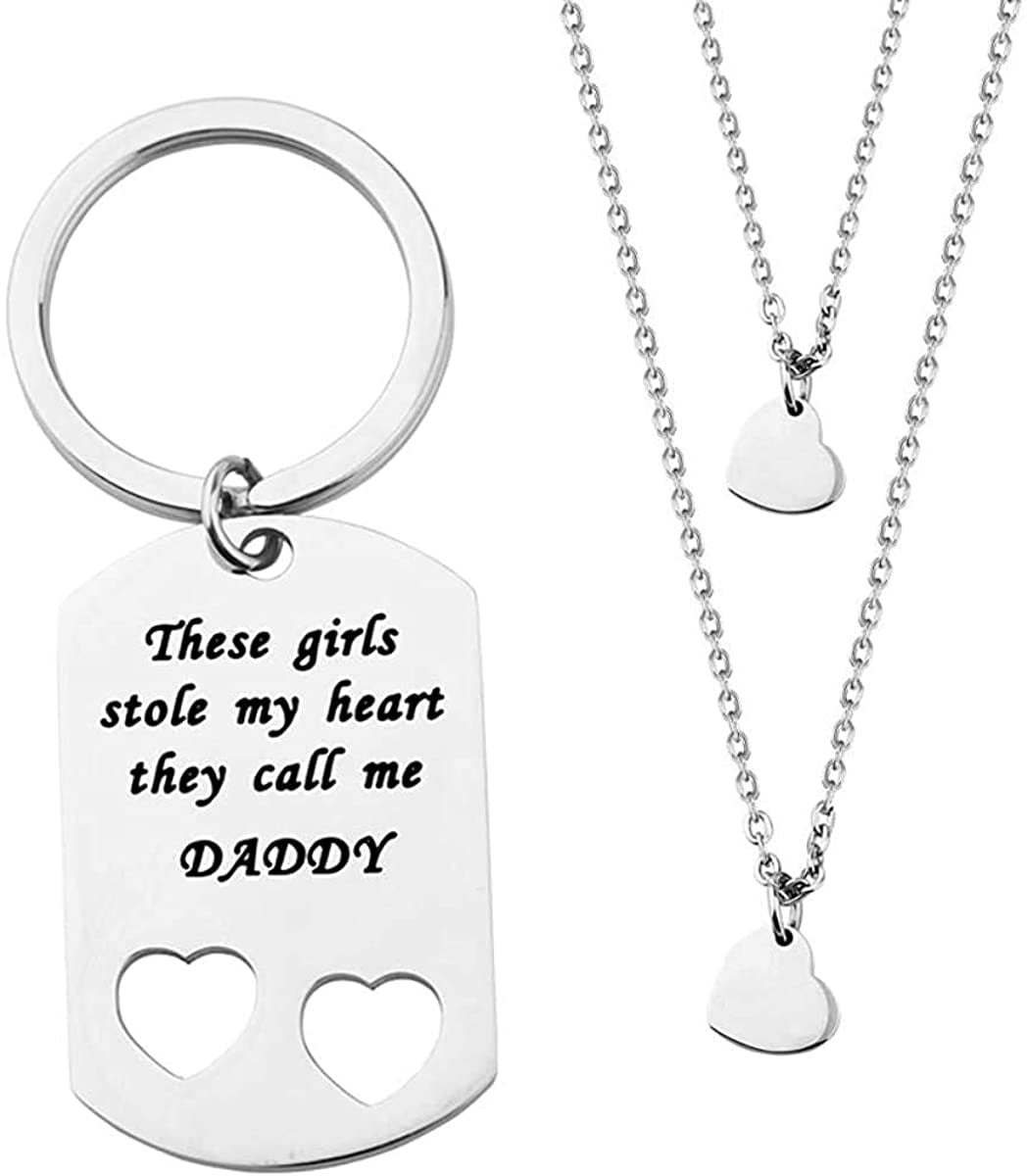 Daddy daughter hotsell keychain necklace