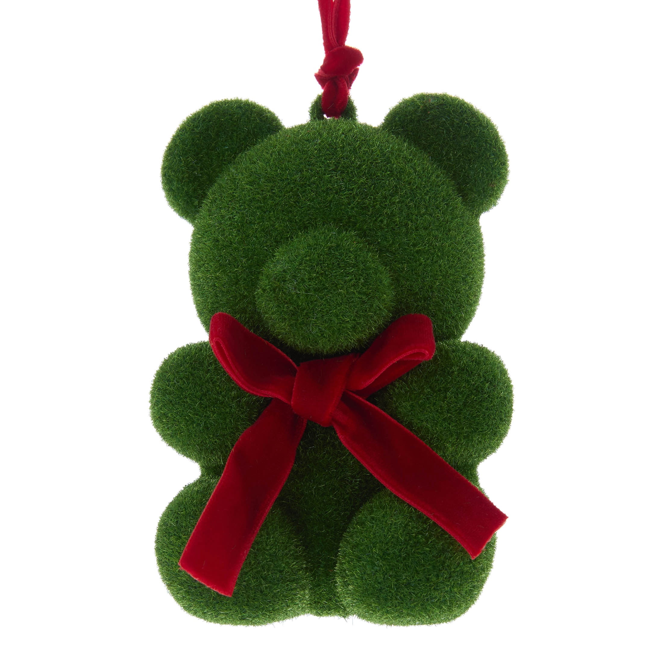 Green and Red Moss Bear Christmas Ornament, 4.8", by Holiday Time