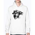 thumbnail image 1 of Moss Apparel Unisex Hoodie - Versatile Fit Pullover Hoodies - Roaring Lioness, White, S, 1 of 1