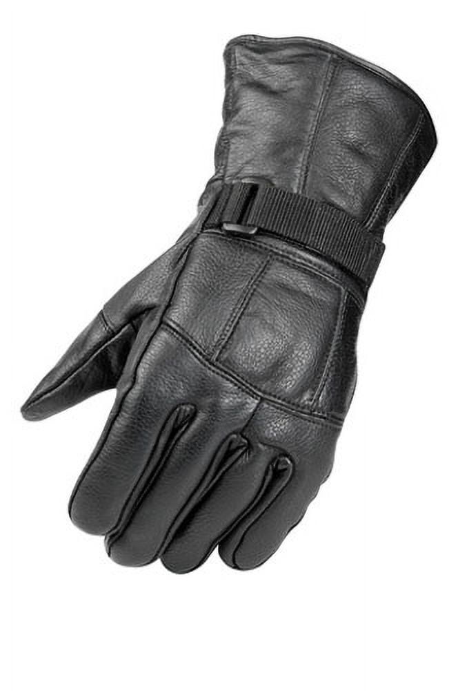 Raider Black XLarge Leather Motorcycle Riding Gloves