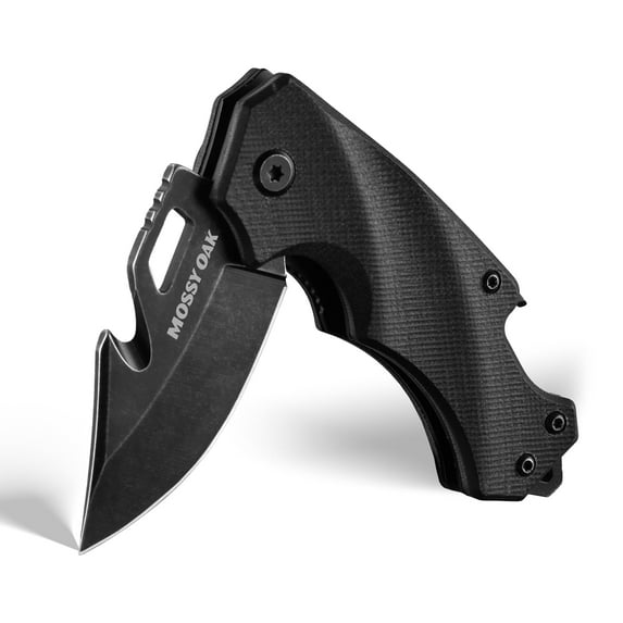 MOSSY OAK Mini Folding Pocket Knife, Stainless Steel Drop Point Blade - EDC Multi-tool with Bottle Opener and Glass Breaker