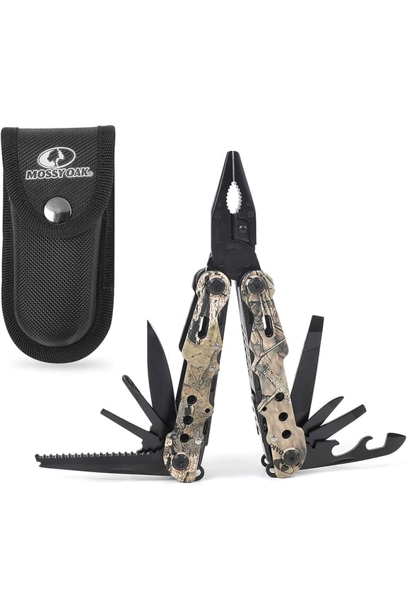 Multi-tool - 13 in 1 Multi Function Pliers - Folding Pocket Tool with Sheath, Camo - Portable Pocket Knife for Outdoors, Survival, Camping, Fishing, Hunting, Hiking