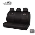 thumbnail image 1 of MOSSY Oak Low Back Black Full Size Bench Seat Covers, Universial Fit - Made with Premium Rip-Stop Oxford Fabric, 1 of 4