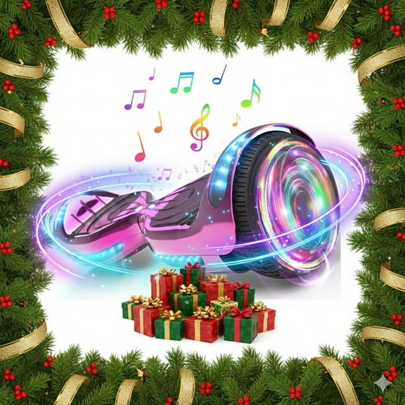 MOSTA All Terrain Self-Balance Scoote ,Electric Scooter Board for Kids & Adults with Bluetooth and Led Lights,6.5 inch,165 lbs capacity Perfect Gift