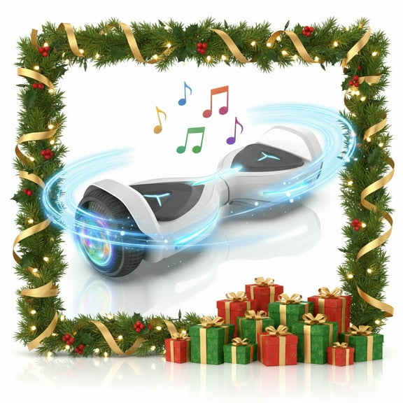MOSTA All Terrain Self-Balance Scoote ,Electric Scooter Board for Kids & Adults with Bluetooth and Led Lights,6.5 inch, 9 Miles Max 165 lbs capacity Perfect Gift