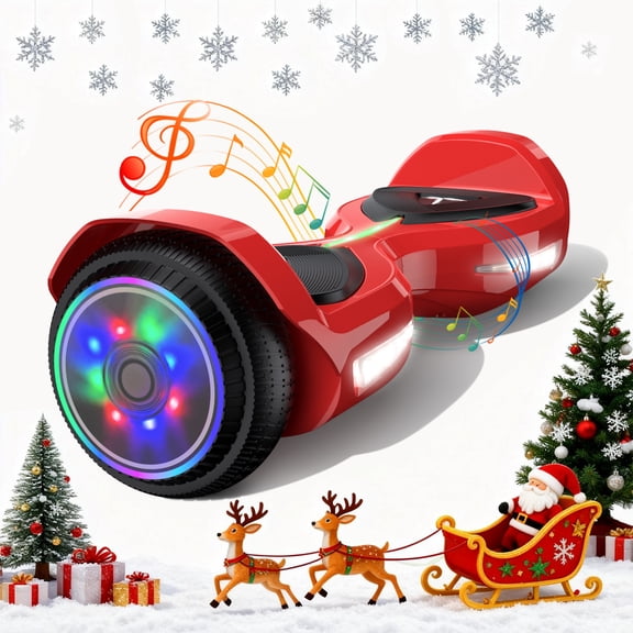 MOSTA All Terrain Self-Balance Scoote ,Electric Scooter Board for Kids & Adults with Bluetooth and Led Lights,6.5 inch, 9 Miles Max 165 lbs capacity Perfect Gift