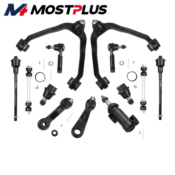 MOSTPLUS 13Pcs Front Upper Control Arm & Ball Joints Tie Rods for Chevy Tahoe GMC Yukon
