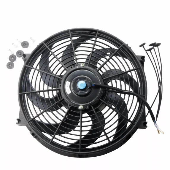 MOSTPLUS 14 inch Universal Slim Pull Push Racing Electric Radiator ...