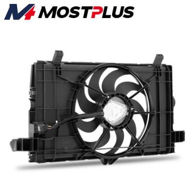 MOSTPLUS 1PC Radiator Cooling Fan Assembly For 2017-2020 Tesla Model 3 2021-2022 Model Y