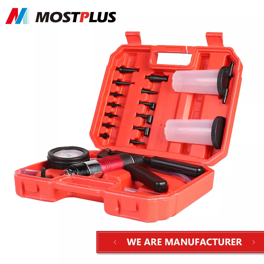 MOSTPLUS 21PCS Hand-Held DIY Vacuum and Pressure Pump Tester Kit Brake Bleeder Kit
