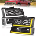 thumbnail image 1 of MOSTPLUS 2PCS LED DRL Headlights Sequential Signal for 03-06 Chevy Silverado 1500/2500HD, 1 of 9