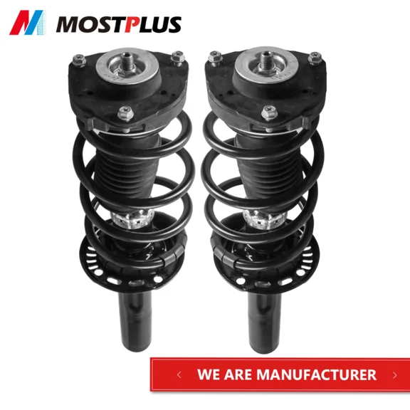 MOSTPLUS 2x Front Shock Struts Assembly for VW Jetta Beetle Golf Passat AUDI A3 172311