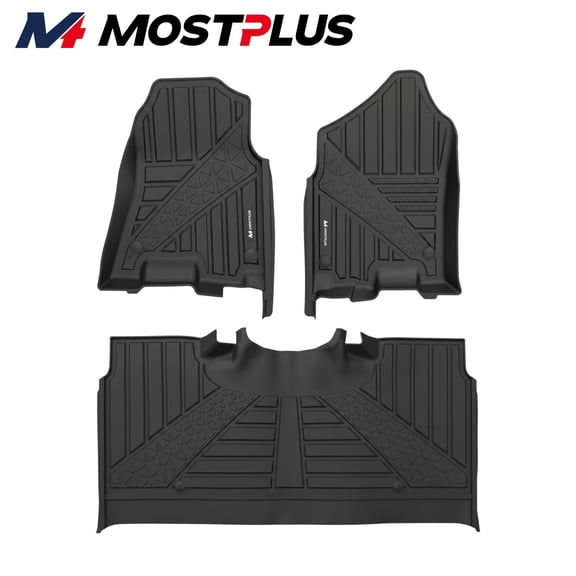 MOSTPLUS 3X TPE Floor Mat For 2019-2024 Ram 1500 Classic Crew Cab All Weather Car Liner