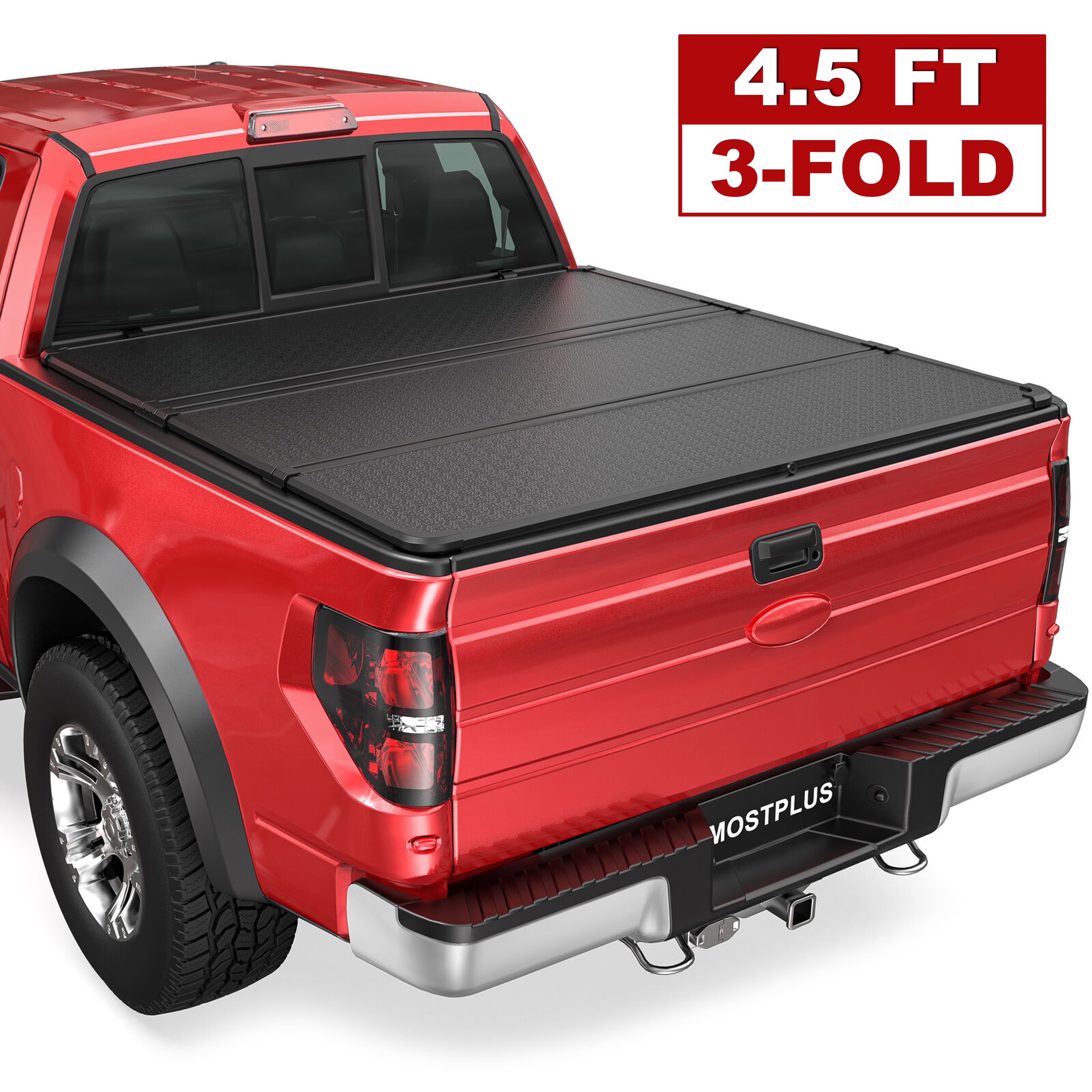 MOSTPLUS 3-Fold Hard Tonneau Cover for 2022-23 Ford Maverick Truck Bed ...