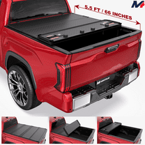 MOSTPLUS 4-Fold 5.5FT Hard Truck Bed Tonneau Cover for 2007-2013 Toyota Tundra On Top