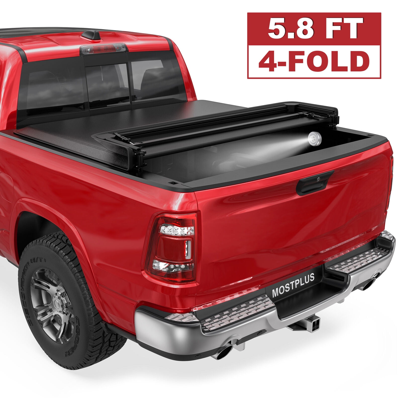 MOSTPLUS 4 Fold 5.8FT Soft Truck Bed Tonneau Cover For 0922 Dodge Ram