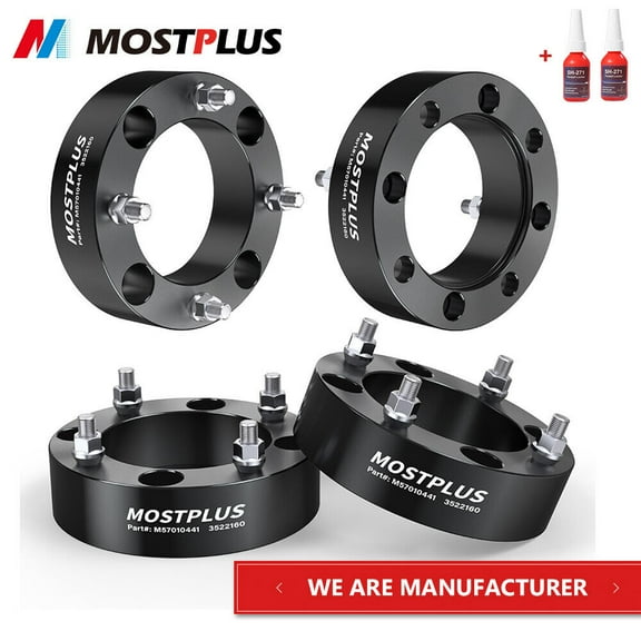 MOSTPLUS 4PCS 4x156 2 inch ATV Wheel Spacers 12x1.5 for Polaris RZR XP Ranger 1000 900