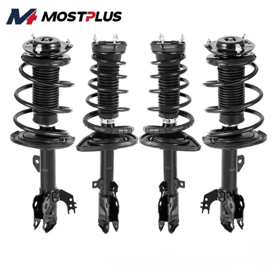 MOSTPLUS 4PCS Front+Rear Complete Shock Strut Coil Spring Shocks for 2012-17 Toyota Camry