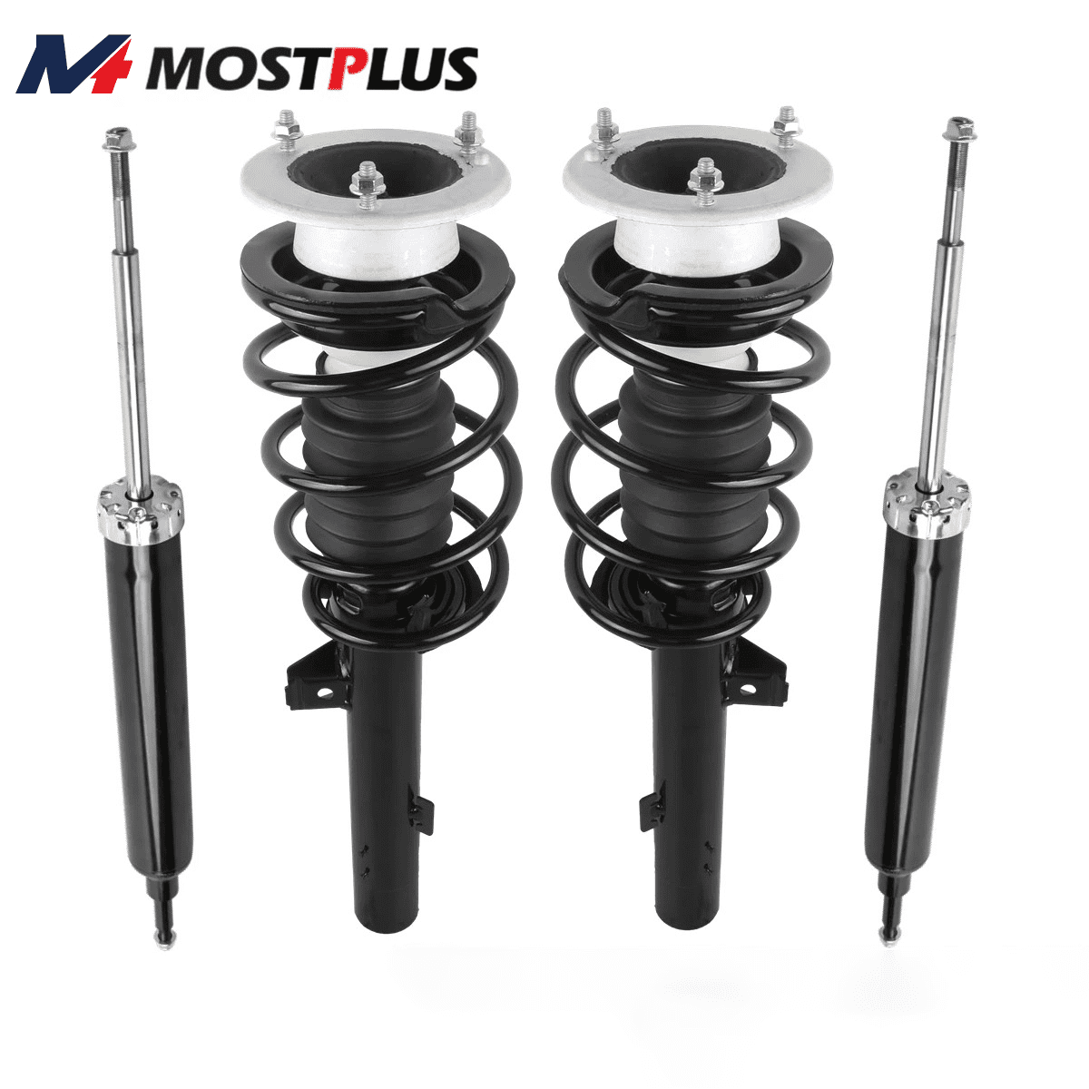 MOSTPLUS 4PCS Front & Rear Complete Struts Shock Absorbers for BMW 128i 328i 335i 325i