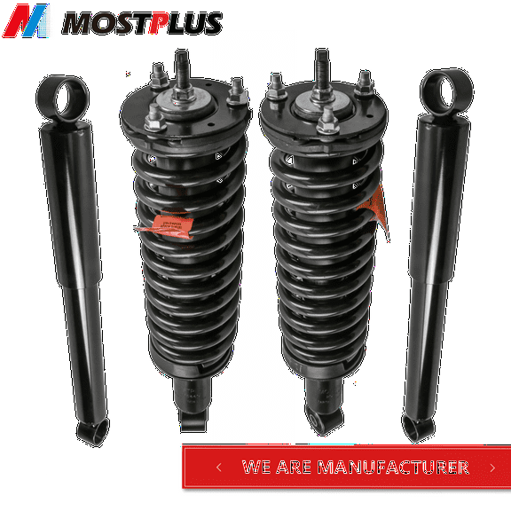 MOSTPLUS 4PCS Front & Rear Complete Struts Shocks for 1998-2004 Toyota Tacoma RWD