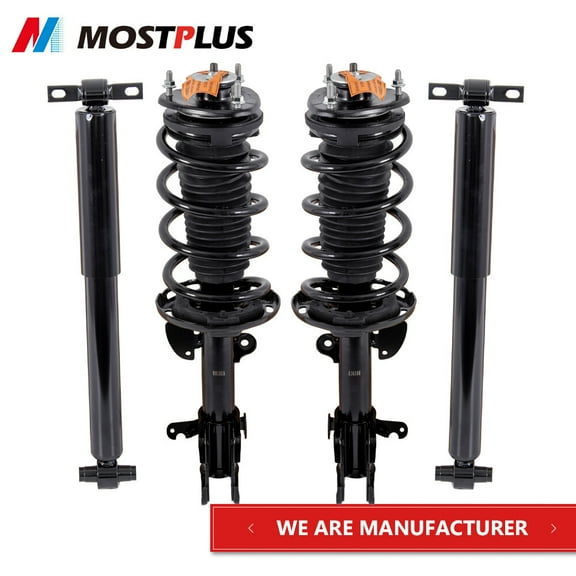 MOSTPLUS 4PCS Front & Rear Shock Struts w/ Coil Springs for 2009-2015 Honda Pilot 3.5L