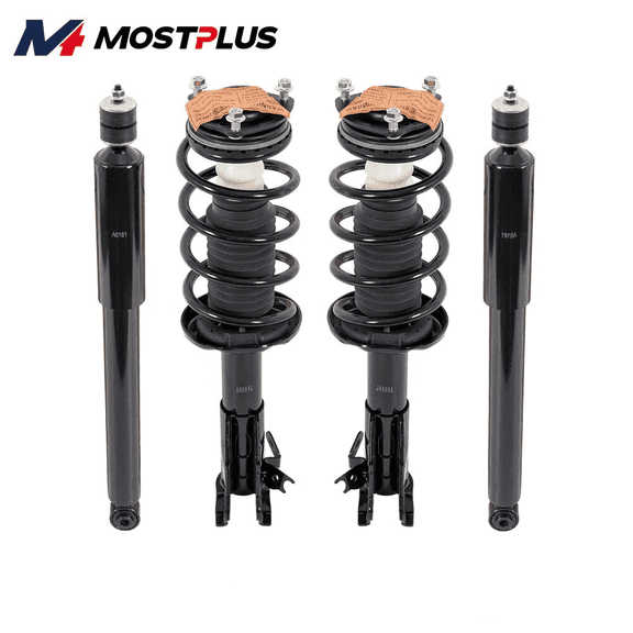 MOSTPLUS 4PCS Front Rear Complete Struts Shock Absorbers Assembly with Coil Spring for 2007-2011 Honda Civic