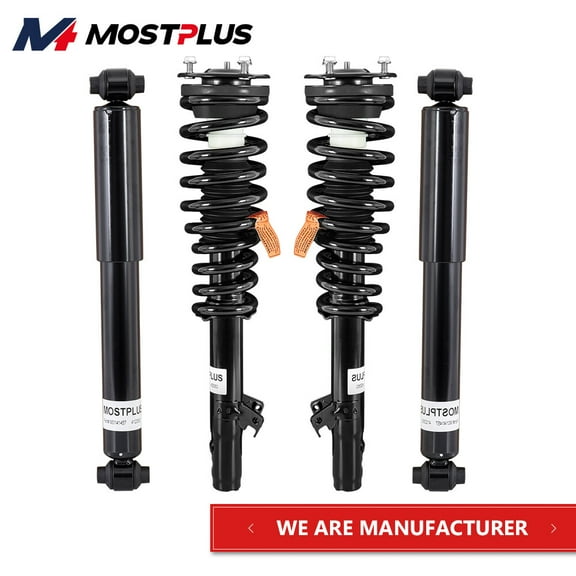 MOSTPLUS 4PCS Front Rear Struts Shock Absorbers for 2006-2009 Fusion Milan MKZ 3.0L FWD