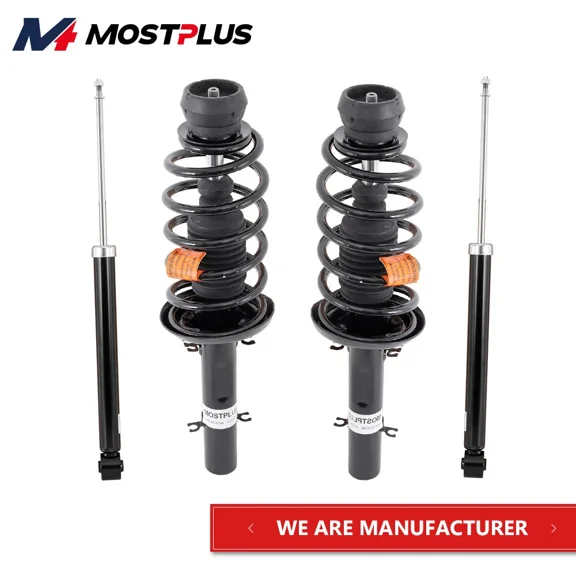 MOSTPLUS 4PCs Front Rear Shocks Struts Assembly for 98-10 VW Beetle 99-05 Golf Jetta 2.5L