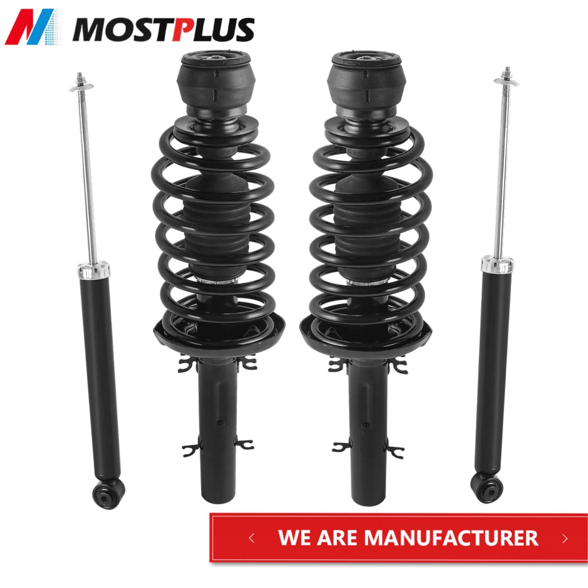 MOSTPLUS 4X Front & Rear Complete Strut Shock Absorbers for Volkswagen Beetle Golf Jetta