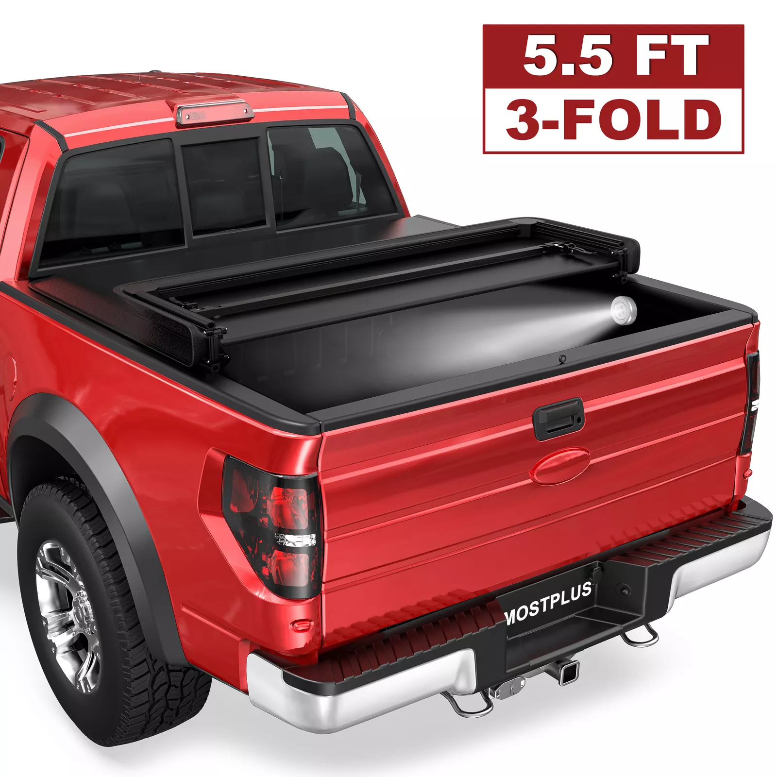 Quad-Fold Tonneau Bed Cover 5.5ft for 2015-2025 Ford F150 Waterproof, Durable, Easy Installation - Más Descuentos