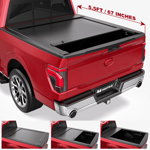 MOSTPLUS 5.5FT Hard Retractable Bed Cover for 2015-2026 Ford F-150 F150 Tonneau Cover